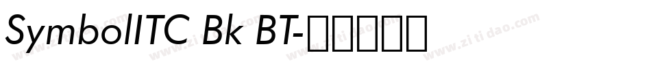 SymbolITC Bk BT字体转换